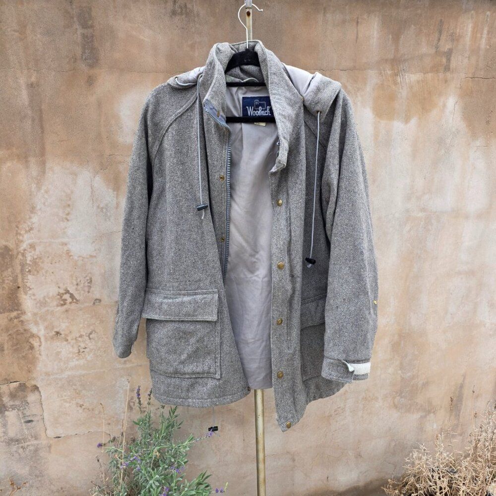 Woolrich vibtage gray wool parka coat